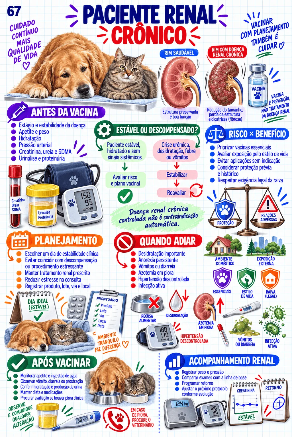 Mapa visual de Vacinação, Sedação e Anestesia